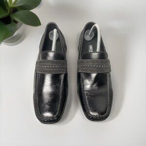 Stacy Adams Cassidy Mens Black Leather Slip On Casual Dress Shoes 10.5 M